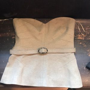 Neutral Trina Turk corset style top. Size 4